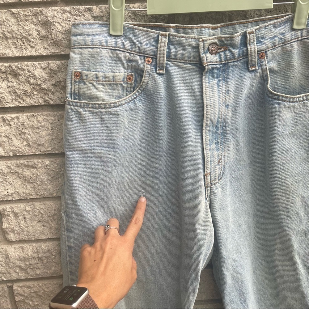Vintage 90's Levis 505 Relaxed Fit Jeans Size 34 Distressed & Frayed Size 34 - Picture 7 of 7
